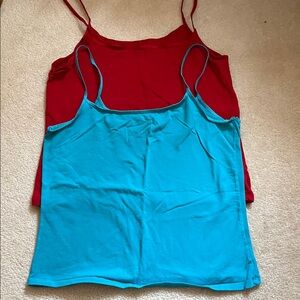 Old Navy Red and Blue Camisoles